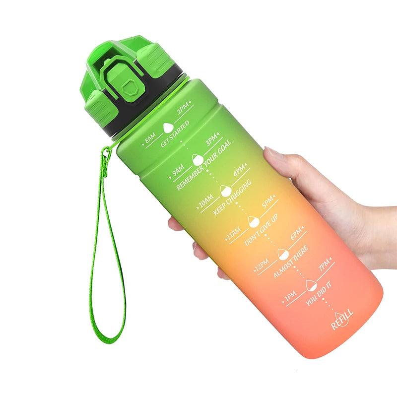 NEW Summer 500/1000ML Frosted Sports Water Bottle Portable